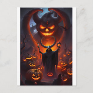 November Halloween Postkarte