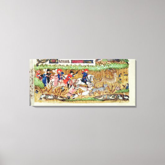 November; Hirschjagd Leinwanddruck (Vorderseite)