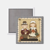 November Holiday Pilgrim Erntedank Magnet (Vorderseite/Rückseite)
