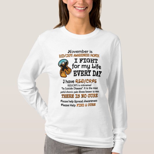 November... Ich kämpfe. T-Shirt (Vorderseite)