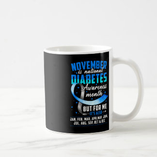 November is Diabetes Awareness Month Blue and Gray Kaffeetasse