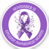 November is Epilepsy Awareness Month Aufkleber (Vorderseite)