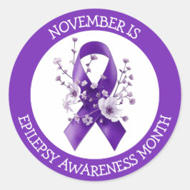 November is Epilepsy Awareness Month Runder Aufkleber