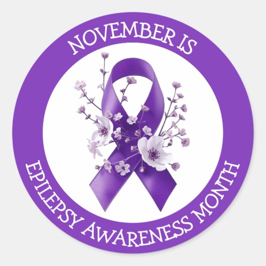November is Epilepsy Awareness Month Runder Aufkleber (Vorderseite)