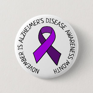 November ist der Monat der Alzheimer-Krankheit Button