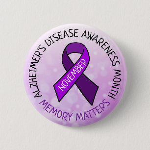 November ist der Monat der Alzheimer-Krankheit Button