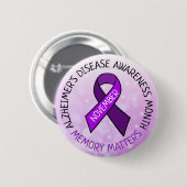 November ist der Monat der Alzheimer-Krankheit Button (Vorne & Hinten)