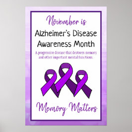 November ist der Monat der Alzheimer-Krankheit Poster