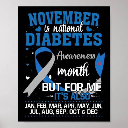 November ist der Monat des nationalen Diabetes-Bew Poster (Vorne)