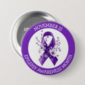 November ist Monat des Epilepsie-Bewusstseins Button (Vorne & Hinten)