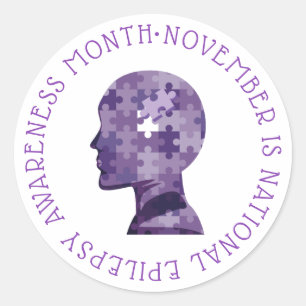 NOVEMBER IST NATIONALER EPILEPSY-BEWUSSTSEIN MONAT RUNDER AUFKLEBER