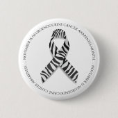 November ist Neuroendokriner Krebsmonat Zebra Button (Vorderseite)