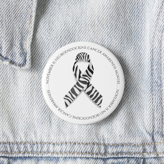 November ist Neuroendokriner Krebsmonat Zebra Button