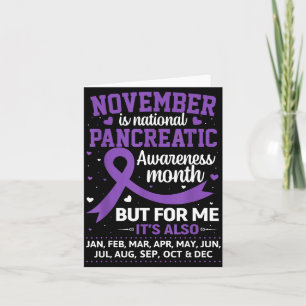 November ist Pancreatic Cancer Awareness Lila Karte