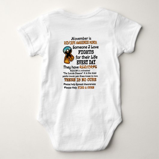 November... Jemand, der in der Liebe kämpft. Baby Strampler (Rückseite)