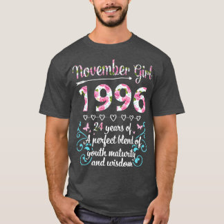 November Mädchen 1996 glücklich 24 Jahre eines per T-Shirt
