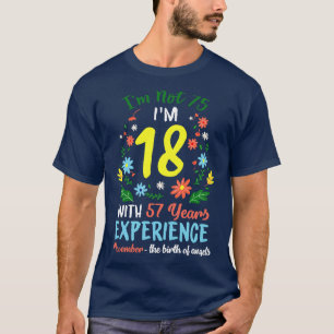 November Mädchen Blume T-Shirt 75 Jahre alt Im nic