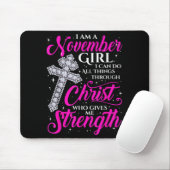 November-Mädchen Lustiger Spruch Christlich Mousepad (Mit Mouse)