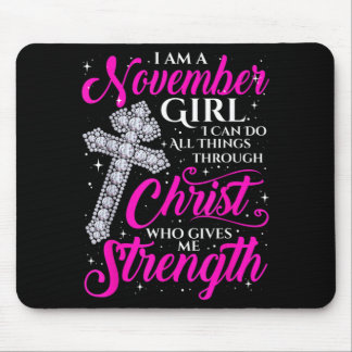 November-Mädchen Lustiger Spruch Christlich Mousepad