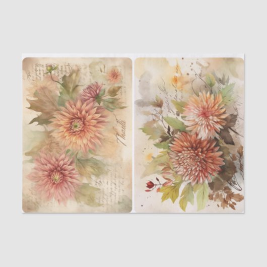 November Mums Seidenpapier (Vorderseite)