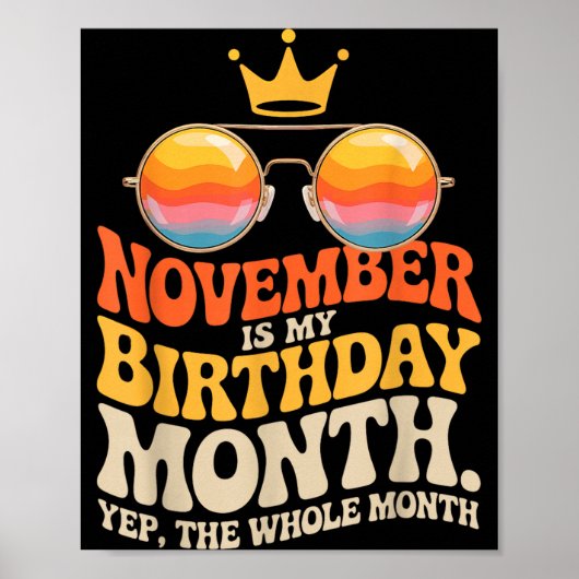 November My Birthday For New Year 2026  Poster (Vorne)