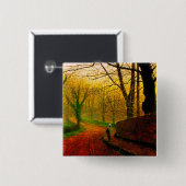 November Nachmittag Stapleton Park Grimshaw Button (Vorne & Hinten)