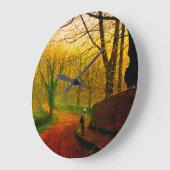 November Nachmittag Stapleton Park Grimshaw Große Wanduhr (Winkel)