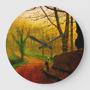 November Nachmittag Stapleton Park Grimshaw Große Wanduhr