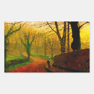 November Nachmittag Stapleton Park Grimshaw Rechteckiger Aufkleber