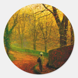 November Nachmittag Stapleton Park Grimshaw Runder Aufkleber