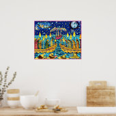 November Naive Folk Art Herbst Celebration Poster (Küche)