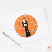 November Nun Runder Aufkleber (Umschlag)