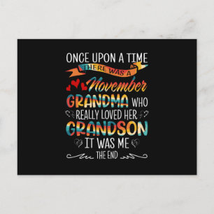 November Oma, die ihre Großsöhne wirklich liebte Postkarte