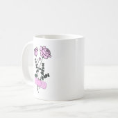 November Peony Blume Bandaid Kaffeetasse (Vorderseite Links)