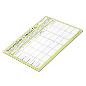 November Studierender Karo in der wöchentlichen Kl Notizblock (angewinkelt)