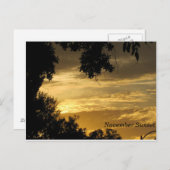 November Sunset Postcard Postkarte (Vorne/Hinten)