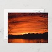 November Sunset Postcard Postkarte (Vorne/Hinten)