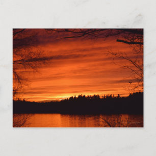 November Sunset Postcard Postkarte