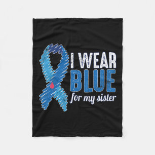 November T1d Bewusstsein Ribbon Blue für Schwester Fleecedecke