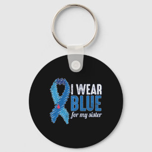 November T1d Bewusstsein Ribbon Blue für Schwester Schlüsselanhänger