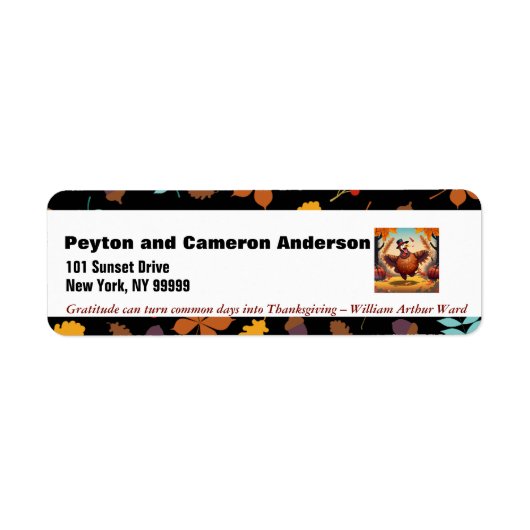 November Themed Personalisierte Adresse (Vorne)