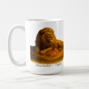 November Topaz - Regal Lion & Golden Crystal Kaffeetasse