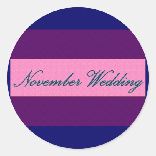 "November Wedding" Elegant Sticker - Maßgeschneide (Vorderseite)