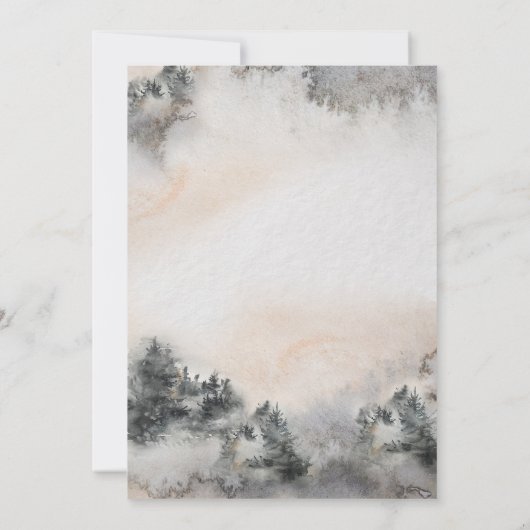 November Wedding Invitation Einladung (Rückseite)