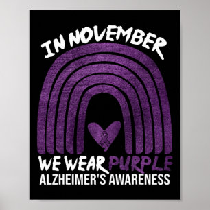 November Wir tragen Lila Alzheimerheimer-Awarenes Poster
