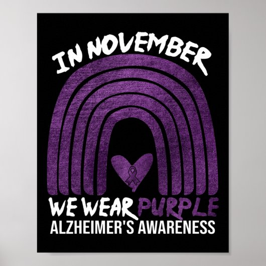 November Wir tragen Lila Alzheimerheimer-Awarenes Poster (Vorne)