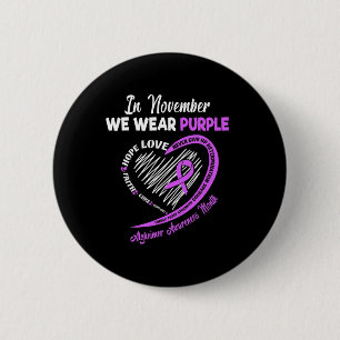 November Wir tragen violette Schleife Alzheimerhei Button