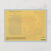 Novena für Wohlstand und Wohlstand Postkarte (Rückseite)