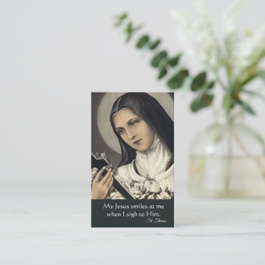 Novena Heilige Karte von St. Therese the Little Bl (Stehend Vorderseite)