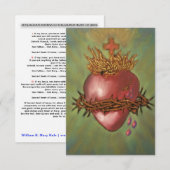 Novena zum Heiligen Herz Jesu Gebetskarte Dankeskarte (Vorne/Hinten)